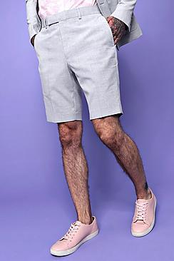 Boohoo Grey Textured Skinny Short