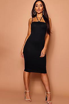 Boohoo Strappy Detail Midi Dress