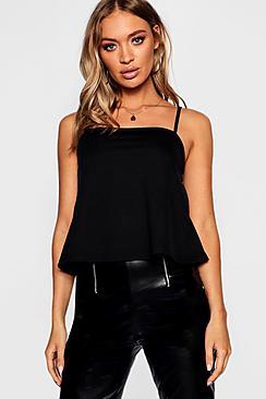 Boohoo Square Neck Strappy Cami