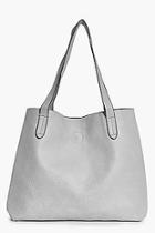 Boohoo Basic Popper Shopper Bag