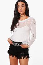 Boohoo Rebecca Loose Knit Crop Jumper