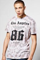 Boohoo Oversized Tie Dye T Shirt With Print Grey