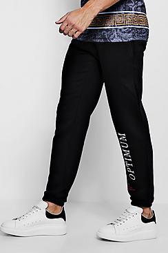 Boohoo Optimum Side Print Loose Fit Joggers