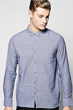 Boohoo Long Sleeve Oxford Shirt
