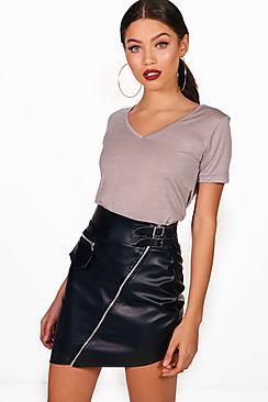 Boohoo Ruby Basic Supersoft V Neck Tee