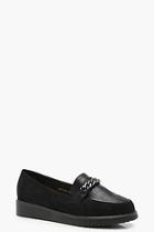 Boohoo Chain Detail Cleated Loafers