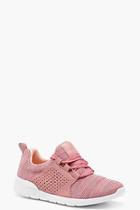 Boohoo Lace Up Knit Sports Trainers
