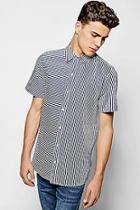 Boohoo Contrast Stripe Short Sleeve Shirt