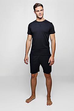 Boohoo Jersey Tee And Short Pyjama Set