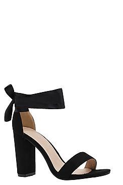 Boohoo Katie Block Heel Ribbon Tie Up Heels