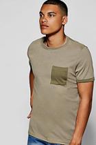 Boohoo Contrast Pocket Turnt Up T-shirt