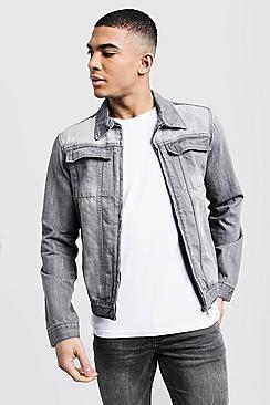 Boohoo Zip Thru Denim Jacket