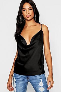 Boohoo Tall Cowl Neck Satin Cami