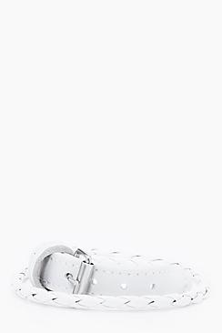 Boohoo White Plait Bracelet