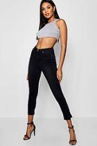 Boohoo Metal Bar Hem Detail Skinny Jean