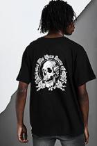 Boohoo Oversized Skull And Rose Back Print T-shirt