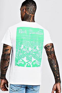 Boohoo Front & Back Print Dark Paradise T-shirt