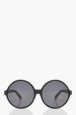 Boohoo Evie Oversized Matte Round Sunglasses