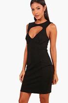 Boohoo Under Bust Wire Cut Out Bodycon Dress