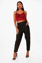 Boohoo Elle Pinstripe Relaxed Trouser