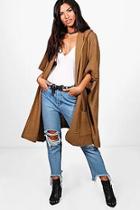 Boohoo Lucy Hooded Cape Cardigan