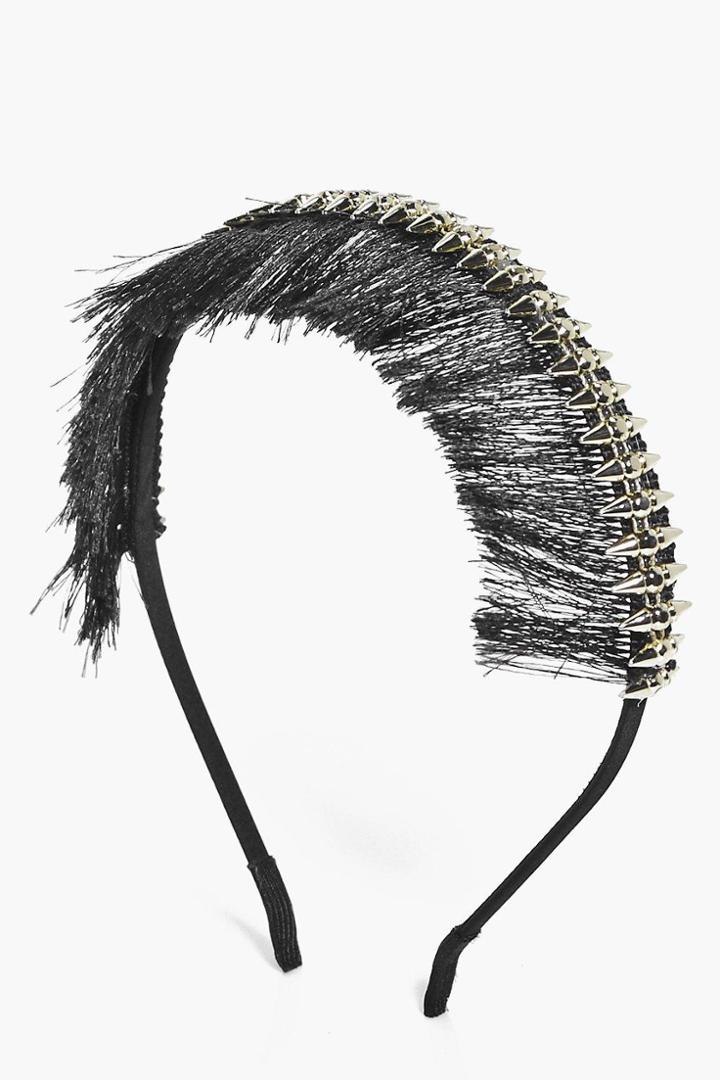 Boohoo Orla Frayed Edge Headband Black