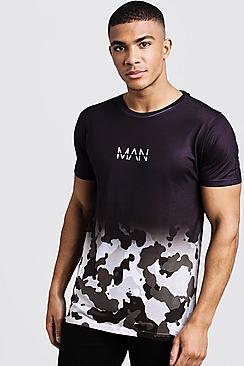 Boohoo Original Man Camo Faded T-shirt
