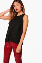 Boohoo Aimee Woven Double Layer Shell Top