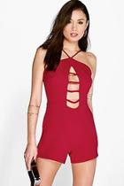 Boohoo Lois Caged Front Playsuit