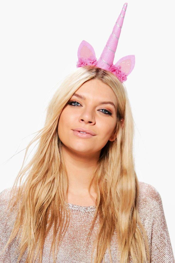Boohoo Katie Unicorn Headband Pink