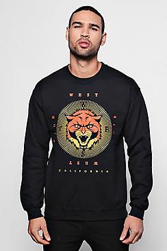 Boohoo California Print Sweater