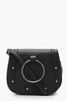 Boohoo Joanna Ring & Stud Saddle Bag