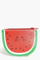 Boohoo Lucy Watermelon Vinyl Coin Purse Red