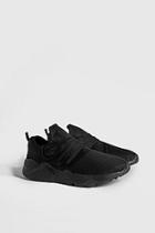 Boohoo Triple Black Sports Mesh Trainers