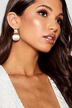 Boohoo Olivia Tiered Disc Drop Earrings