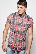 Boohoo Oversized Cap Sleeve Sprayed Shirt