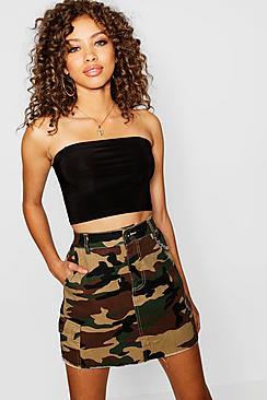 Boohoo Slinky Stitch Panelled Bandeau