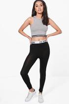 Boohoo Petite Nadia Lil Thang Slogan Legging