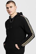 Boohoo Jacquard Tape Detail Over The Head Hoodie