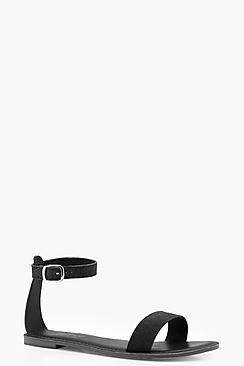 Boohoo Isabel Wide Fit 2 Part Suede Sandal