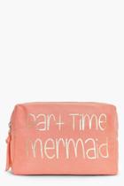 Boohoo Part Time Mermaid Structured Make Up Bag Pink