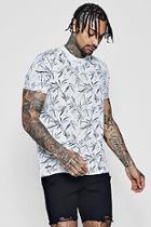 Boohoo All Over Leaf Print T-shirt