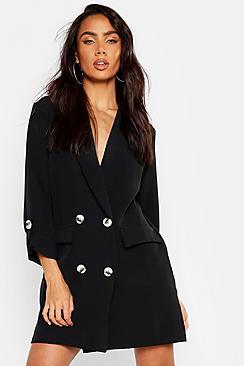 Boohoo Turn Up Sleeve Blazer Dress