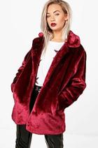Boohoo Holly Collared Faux Fur Coat