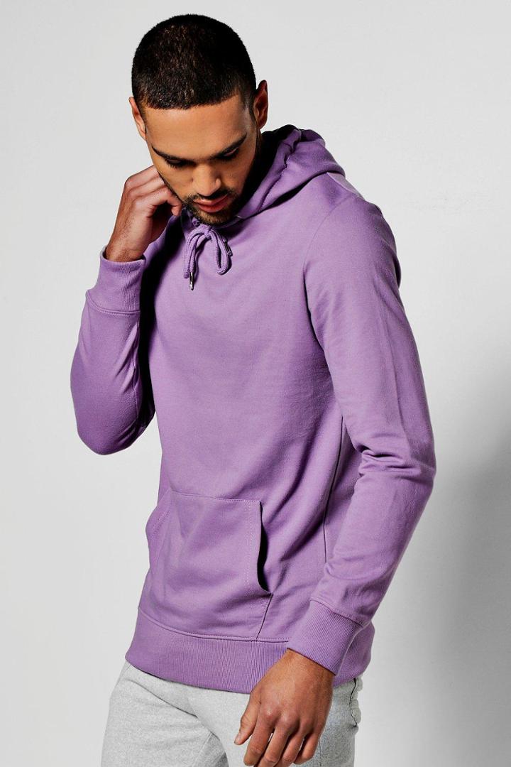 Boohoo Basic Over The Head Hoodie Lilac