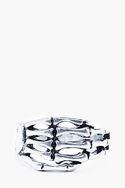 Boohoo Silver Sheleton Hand Ring