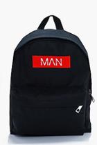 Boohoo Man Print Backpack