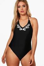 Boohoo Plus Felicity Floral Print Swimsuit