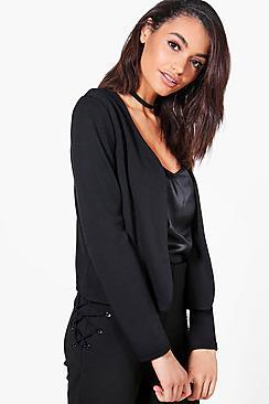 Boohoo Harriet Edge To Edge Ponte Blazer