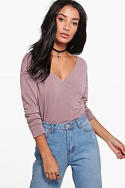 Boohoo Frances Fine Knit Wrap Jumper